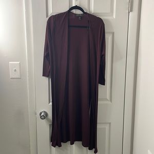 Burgundy long Cardigan